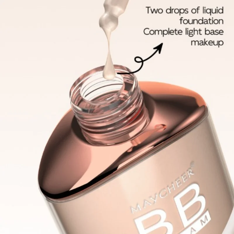 Base líquida fosca natural de 3 cores, à prova d'água, controle de óleo, base líquida de longa duração, creme facial fosco, corretivo