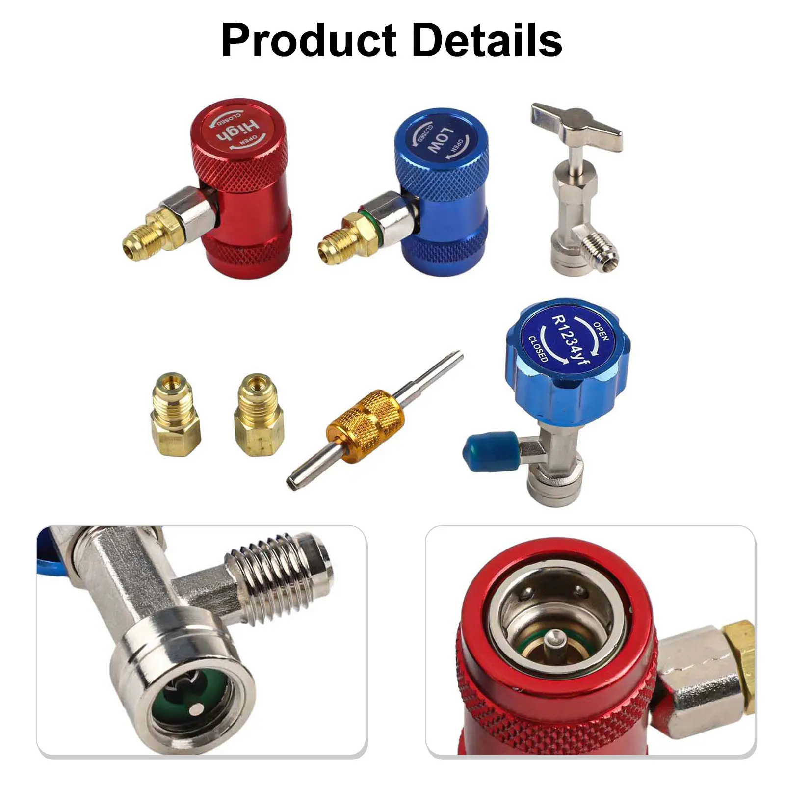 AC System Maintenance Tools HVAC Charging Hoses Leak Prevention Kit As Shown In The Figure Advanced 6-Ball Snap Locks