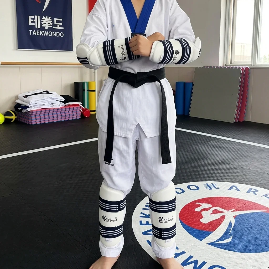 Taekwondo Arm Leg Protection Set Adult Thick Karate Boxing Sanda Martial Arts Training Sports Protective Gear