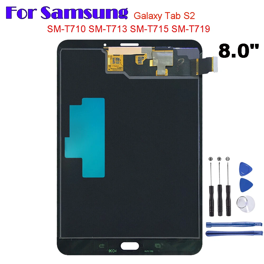 Nieuw Voor Samsung Tab S2 8.0 T710 T713 T715 T719 Lcd-Scherm Touchscreen Digitizer Assemblage SM-T710 Wifi SM-T715 3G