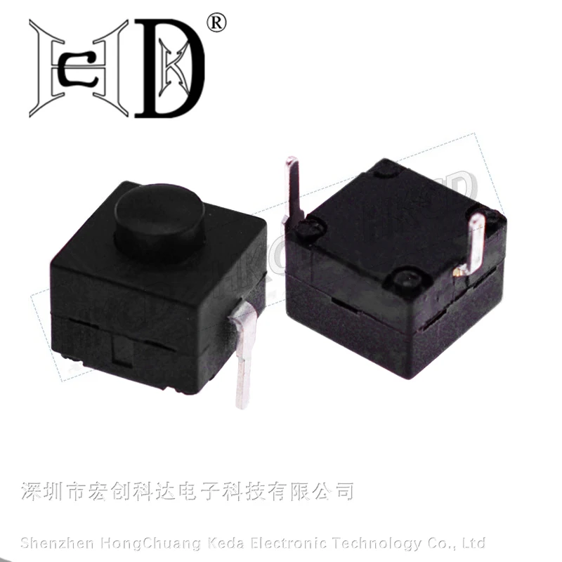 10Pcs 8008-112A 8x8mm 2Pin Vertical DIP Latching Push Button Switch Self-Lock for DIY Electronics