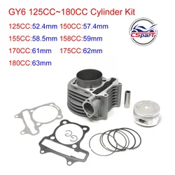 Kit d'intervalles Big Bore pour scooter, RL Bumosquito, Dean 6, 125CC, 150CC, 155CC, 158CC, 170CC, 175CC, 180CC, 52.4mm, 57.4mm, 58.5mm, 59mm, 61mm, 62mm, 63mm