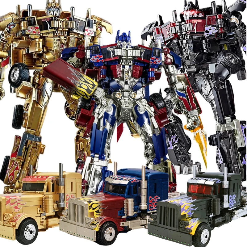 30CM Robot transformacyjny zabawki Optimus Prime Star dowódca aluminiowy samochód film Anime figurka dzieci deformacja dzieci chłopiec