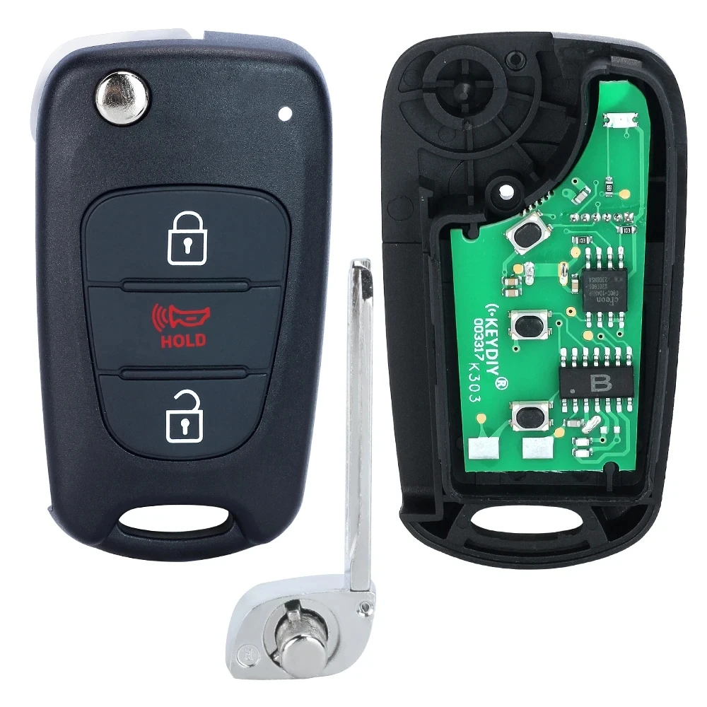 KEYECU 3 pulsanti 315MHz ID46 Chip per Kia Soul 2010 2011 2012 2013 Auto Flip Remote Control Key Fob muslimah