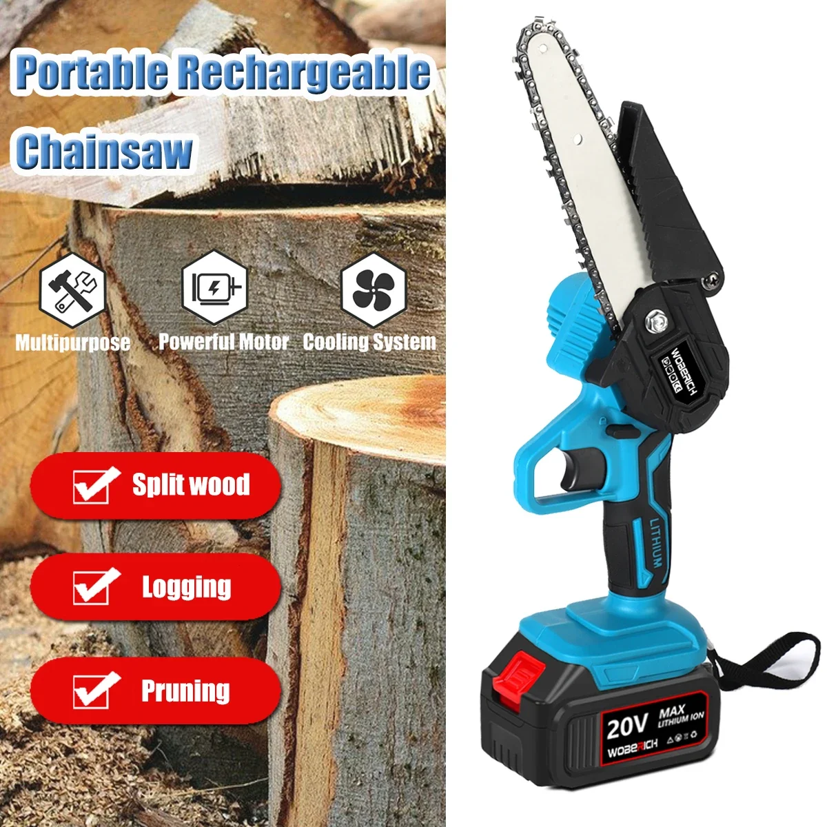 6 Inch Điện Nhìn Thấy Máy Cưa Xích Di Động Điện Tỉa-Thấy Sạc Một Tay Dụng Cụ Làm Rau Cau Cho Makita 18V pin