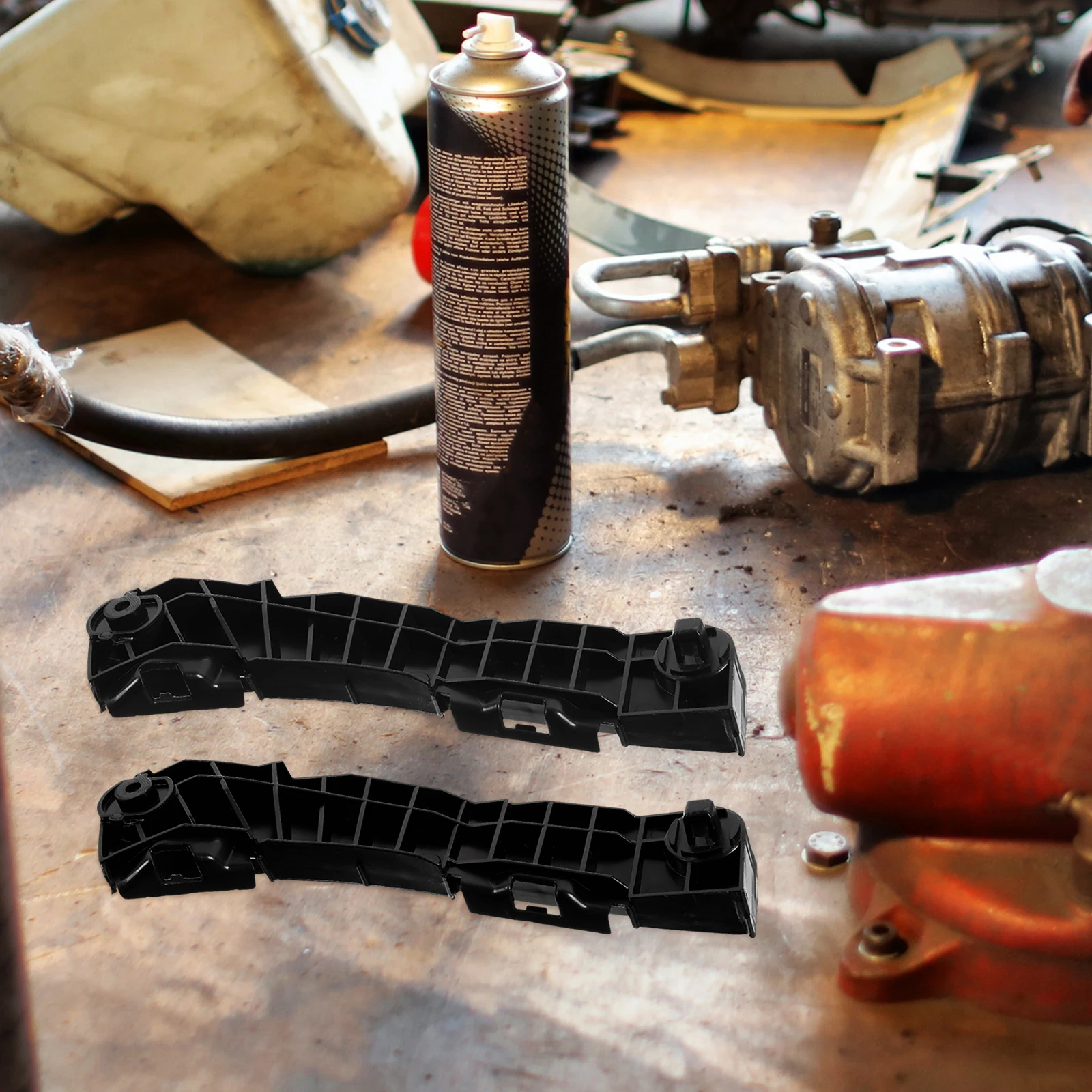 

2Pcs Front Bumper Bracket Retainer High Strength PP Durable Protection Car Accessory Part Truck Supply Underbody Guard Engine