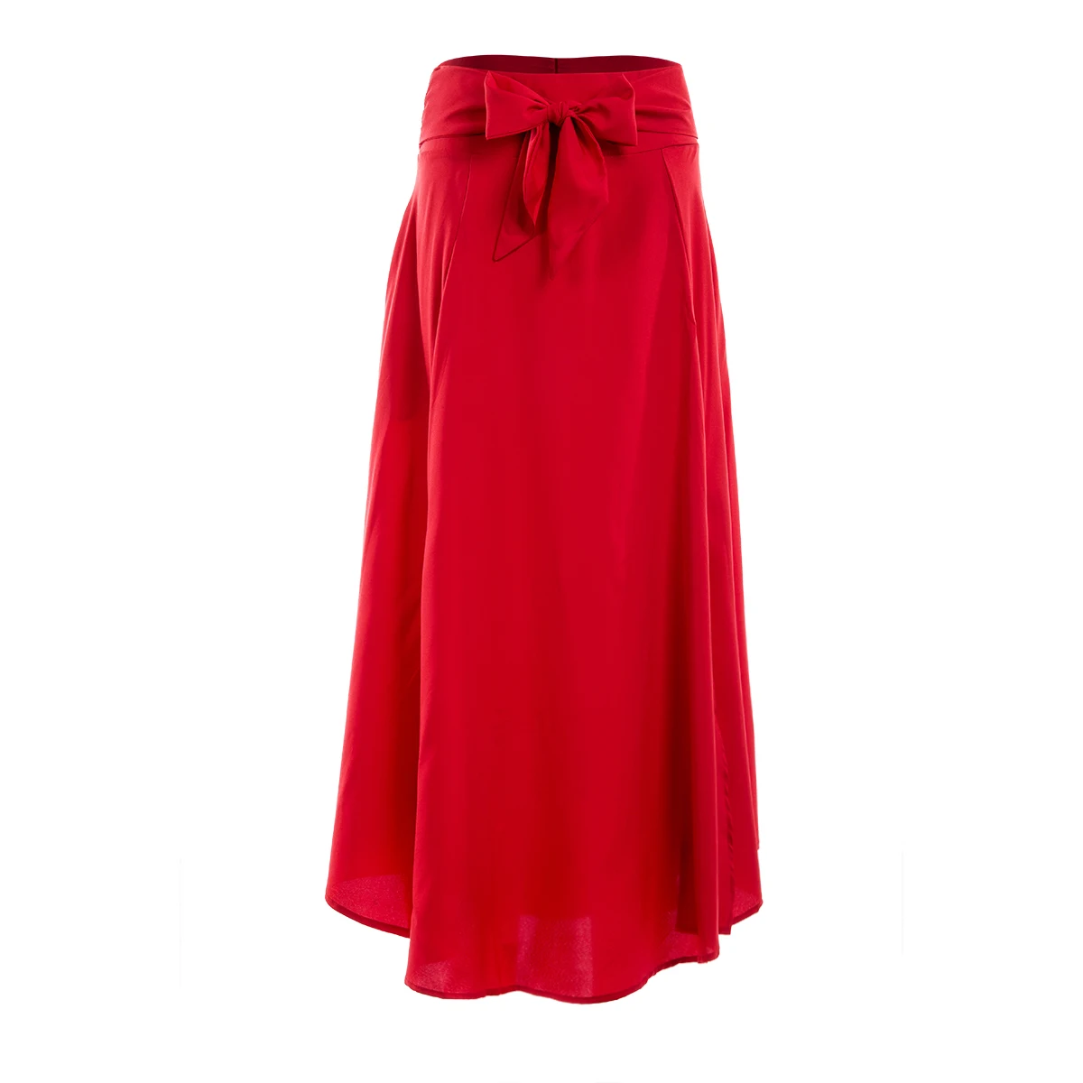 Elegant Women s High Waist A-Line Skirt with Chic Bow Detail and Convenient Two Pockets Perfect for Fashionable Outfits