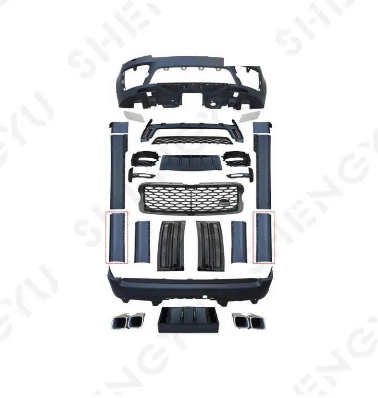 

Body System for Range Rover Vogue 2013-2017 Modified to SVO Style with Front and Rear Bumpers Grille Side Skirt