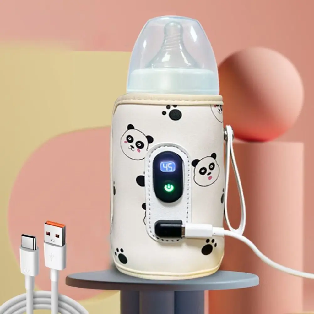 

Baby Nursing USB Milk Water Warmer Travel Heating Sleeve Constant Temperature Infant Bottle Heat Keeper Digital Display