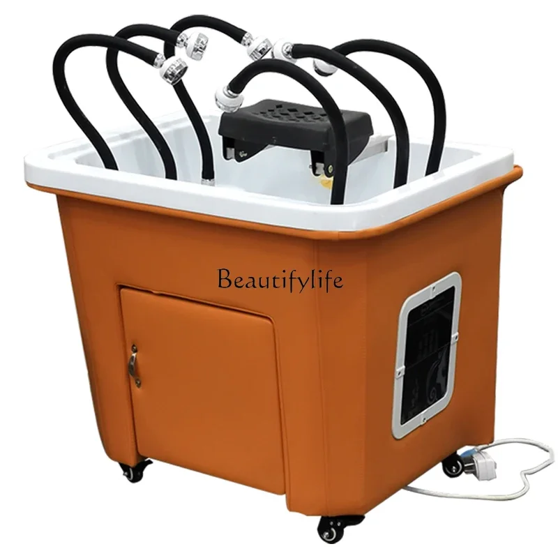 

FG10treatment instrument is mobile without connecting the water pipe, the shampoo basin, and the water circulation.