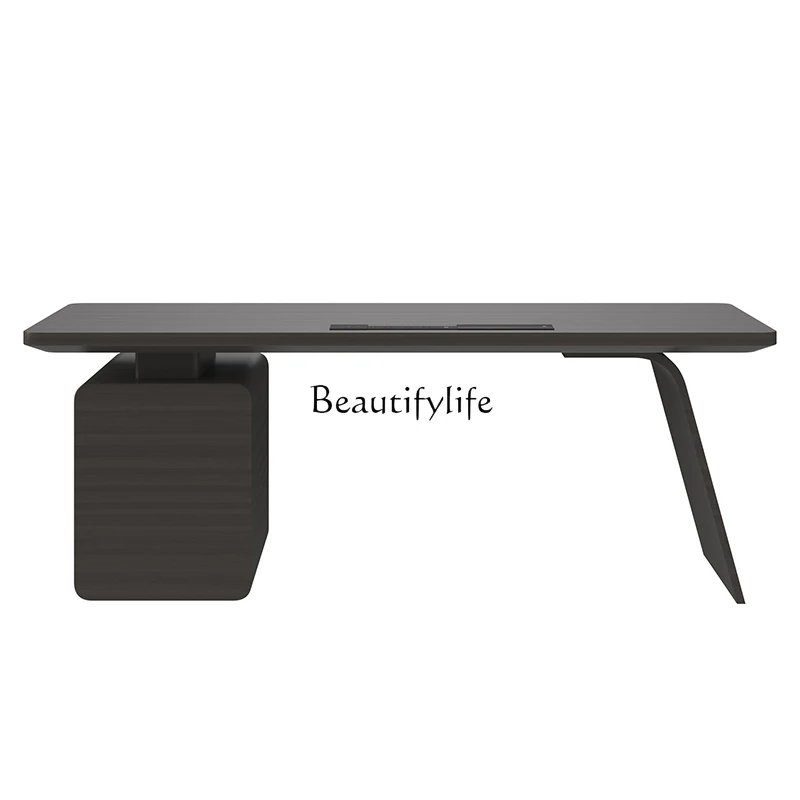 

Italian light luxury desk household living room solid wood desktop boss high-end desk