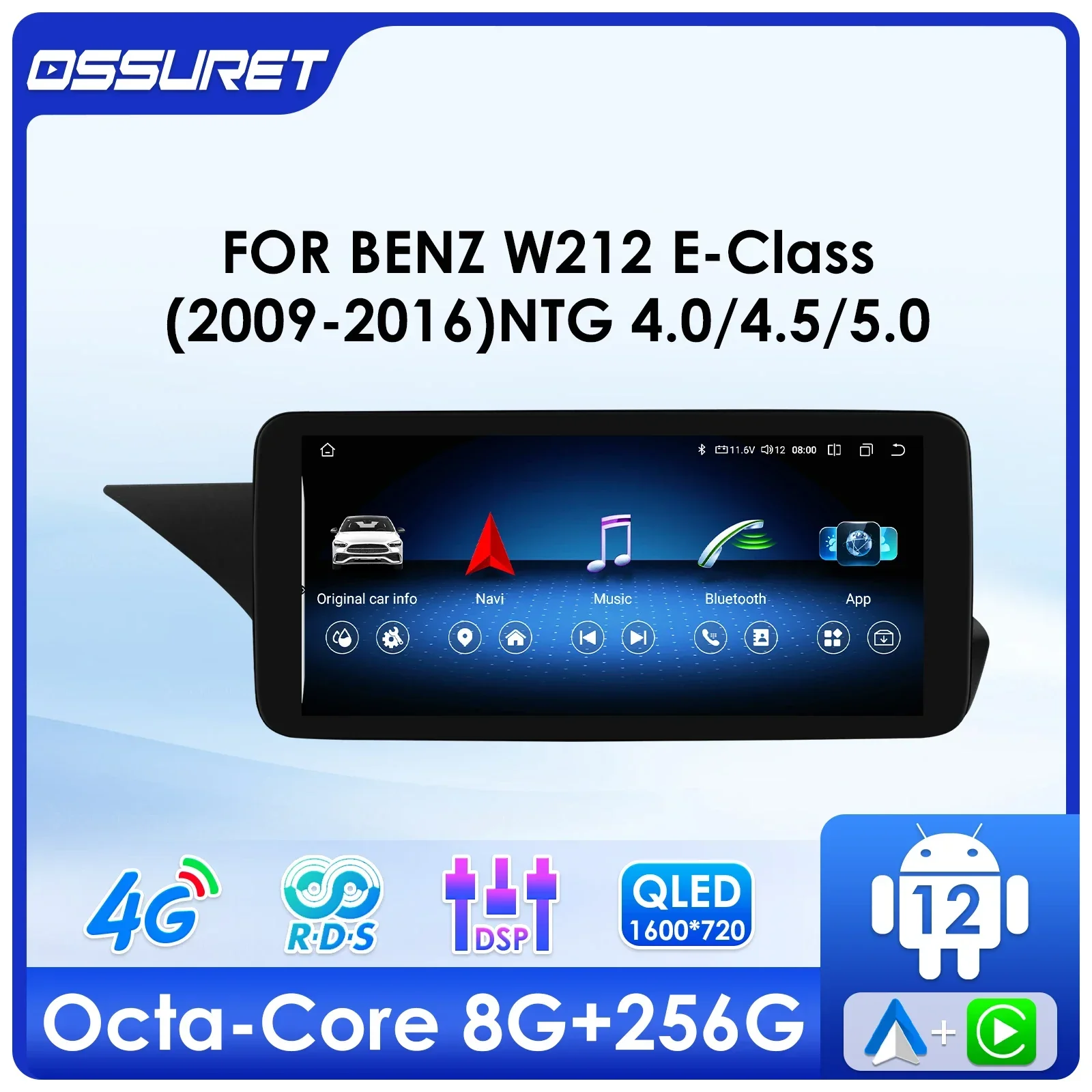 Autoradio pour Mercedes Benz W212 Classe E, E200, E230, E260, E300, S212, NTG, 10.33 \