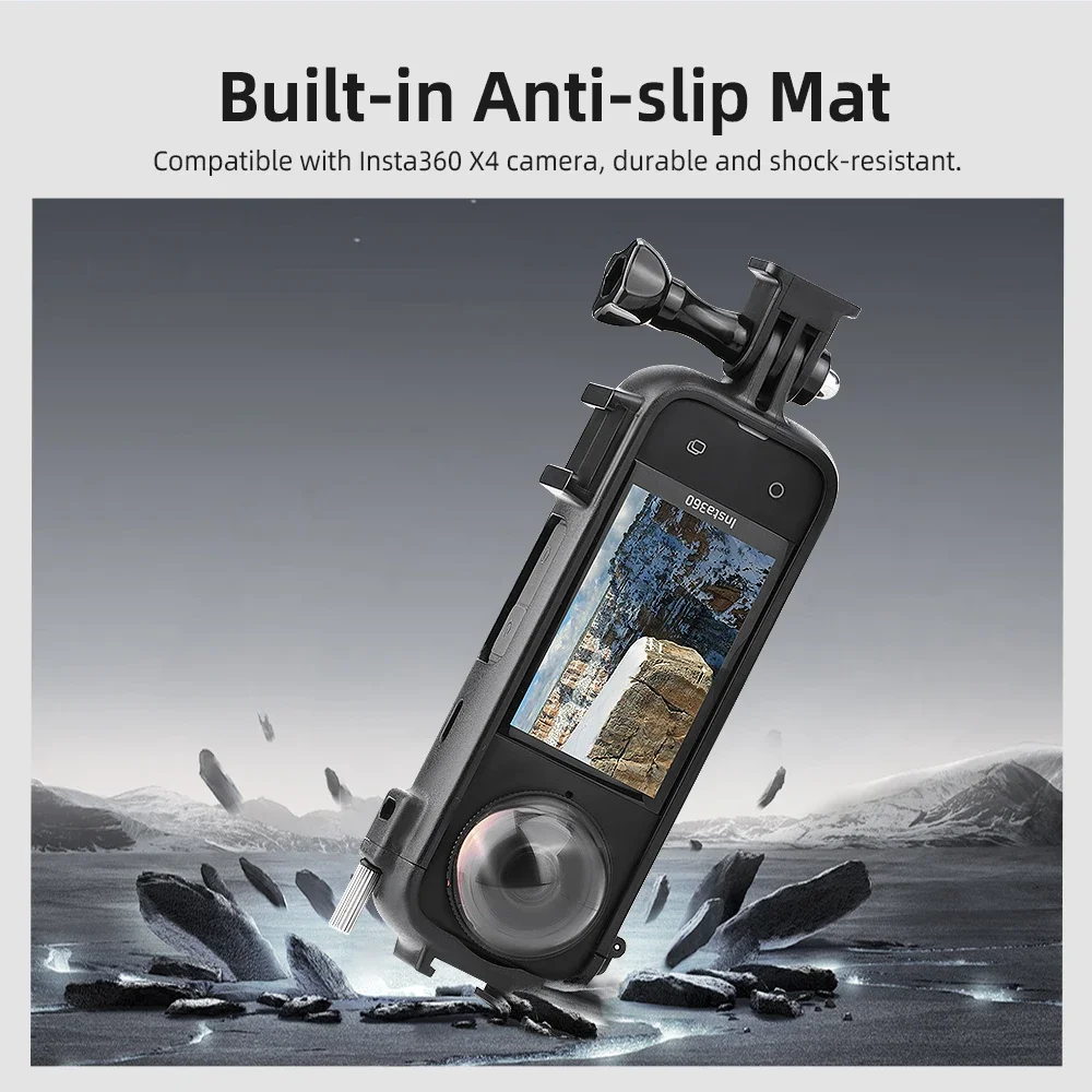 Flymys-Adaptateur pour appareil photo Insta360, étui de protection avec accessoires pour sabots froids, 6 000, 1/4