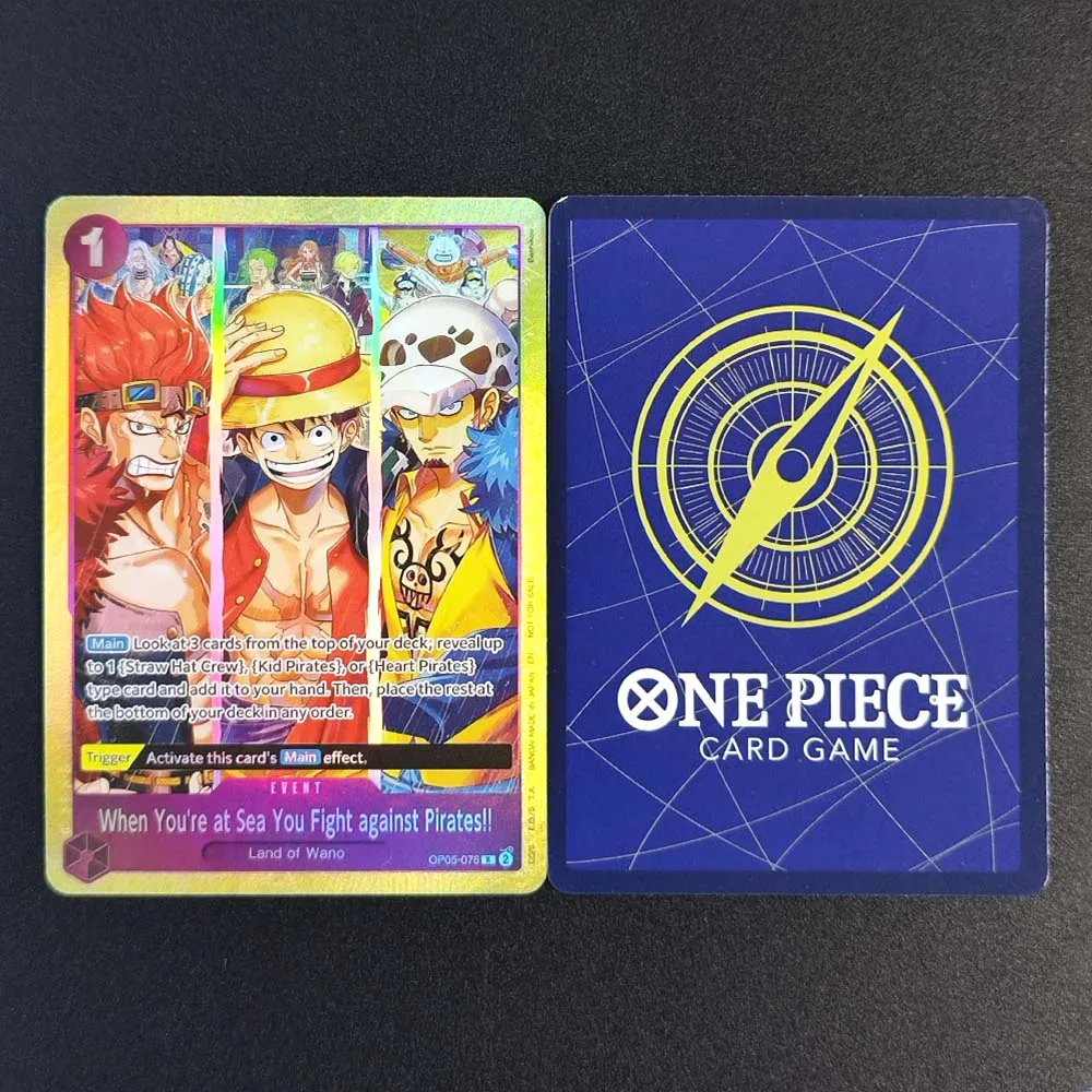 2025 Tarjeta de colección de anime en inglés de One Piece Monkey D. Luffy cuando estás al mar lucha contra los piratas! Juguetes de cartas de juego
