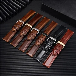 Quick Release Leather Watchbands 18mm 20mm 22mm Watch Straps Business Wrist Belt Black Brown Bracelet Soft Watch Accessories