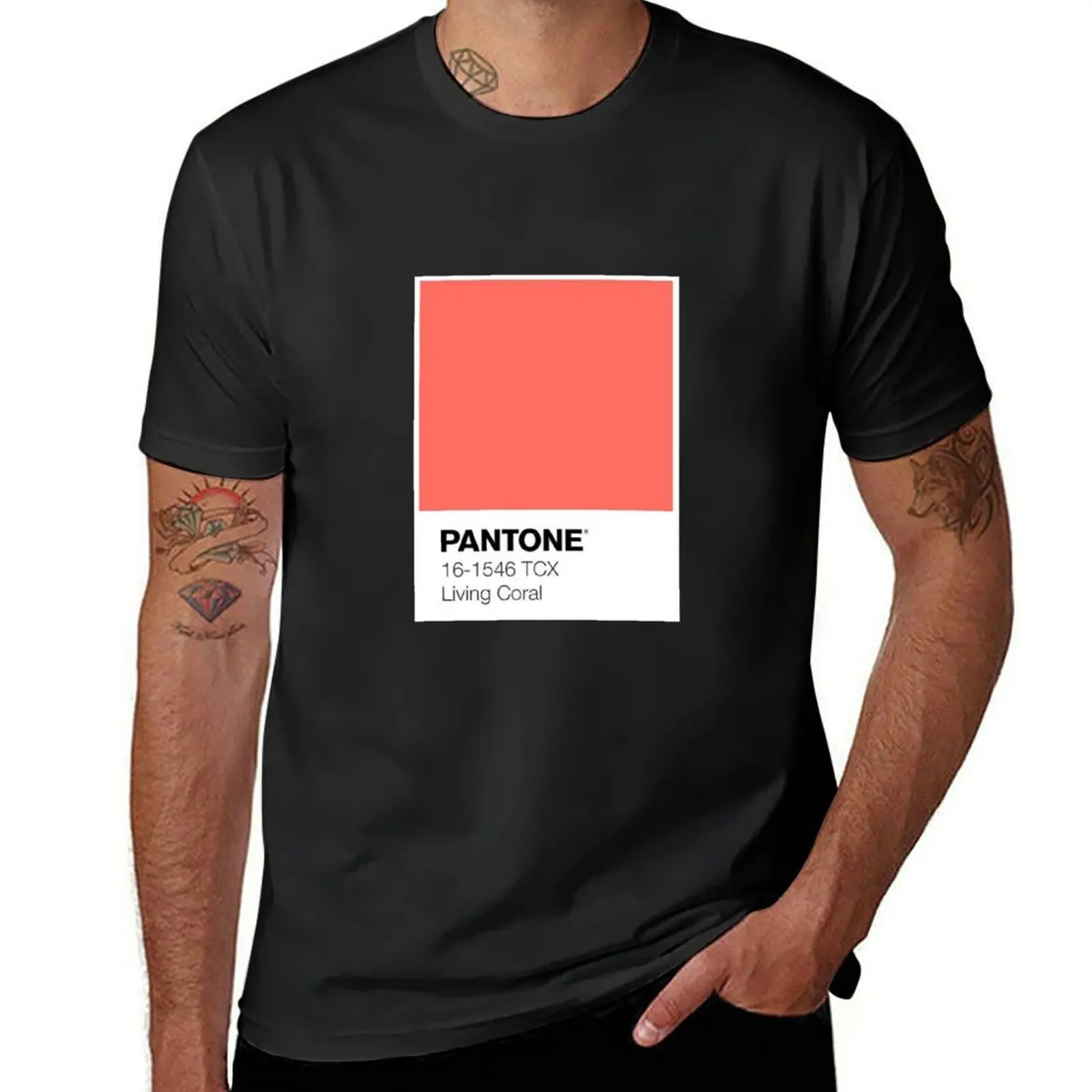 Pantone Living Coral Clothes T-Shirt customs cute clothes aesthetic clothes customizeds men graphic t shirts