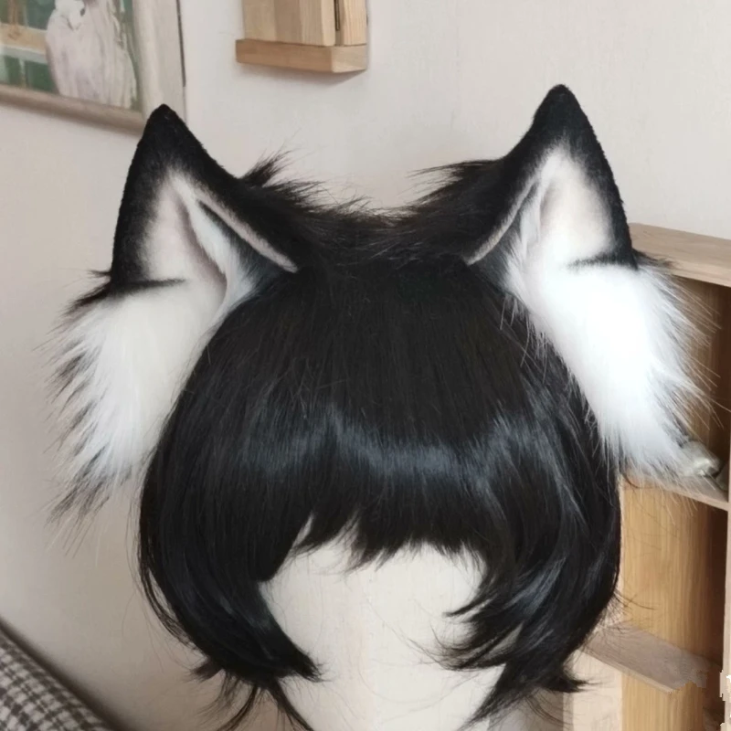 

Customized Handmade Christmas Halloween Cosplay Party Anime Cosplay Prop Beast Wolf Fox Cat Animals Ears Headwear Hairhoop