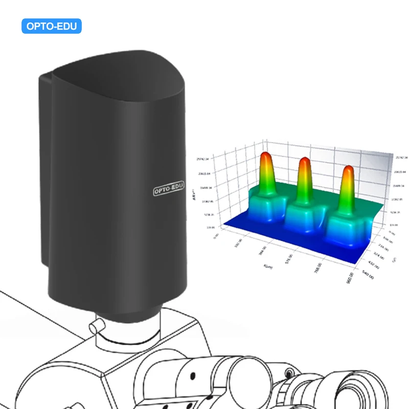 OPTO-EDU A59.3820 Cámara microscópica digital HD con medición de enfoque automático 3D Super EDF
