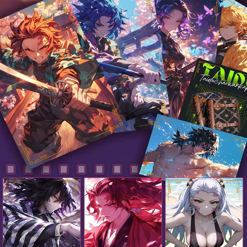 2024 Newest Case Wholesale A5 Size Demon Slayer Card Shinobu Japanese Anime Trading Mitsuri Tanjiro CCG TCG Hobbies Gift