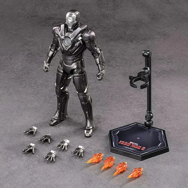 Zd Toys Genuine Iron Man Mk32 Romeo Articulated Action Figure - Marvel Superhero Detailed Paint Model for Desktop Decoration Col - view 3
