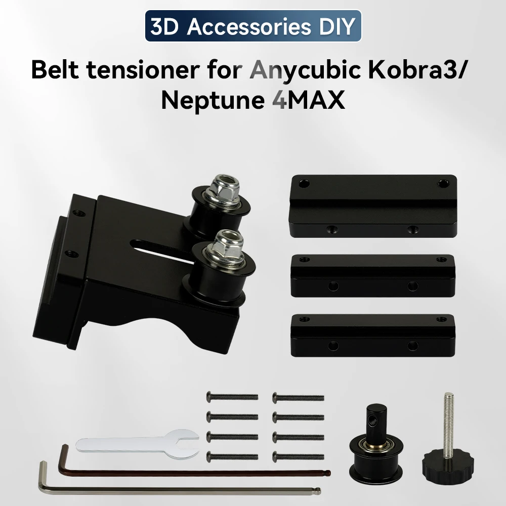 For Anycubic Kobra 3 Timing Belt Tensioner Kit 3D Printer Belt Tightening and Loosening For Elegoo Neptune 4 Max Accessories