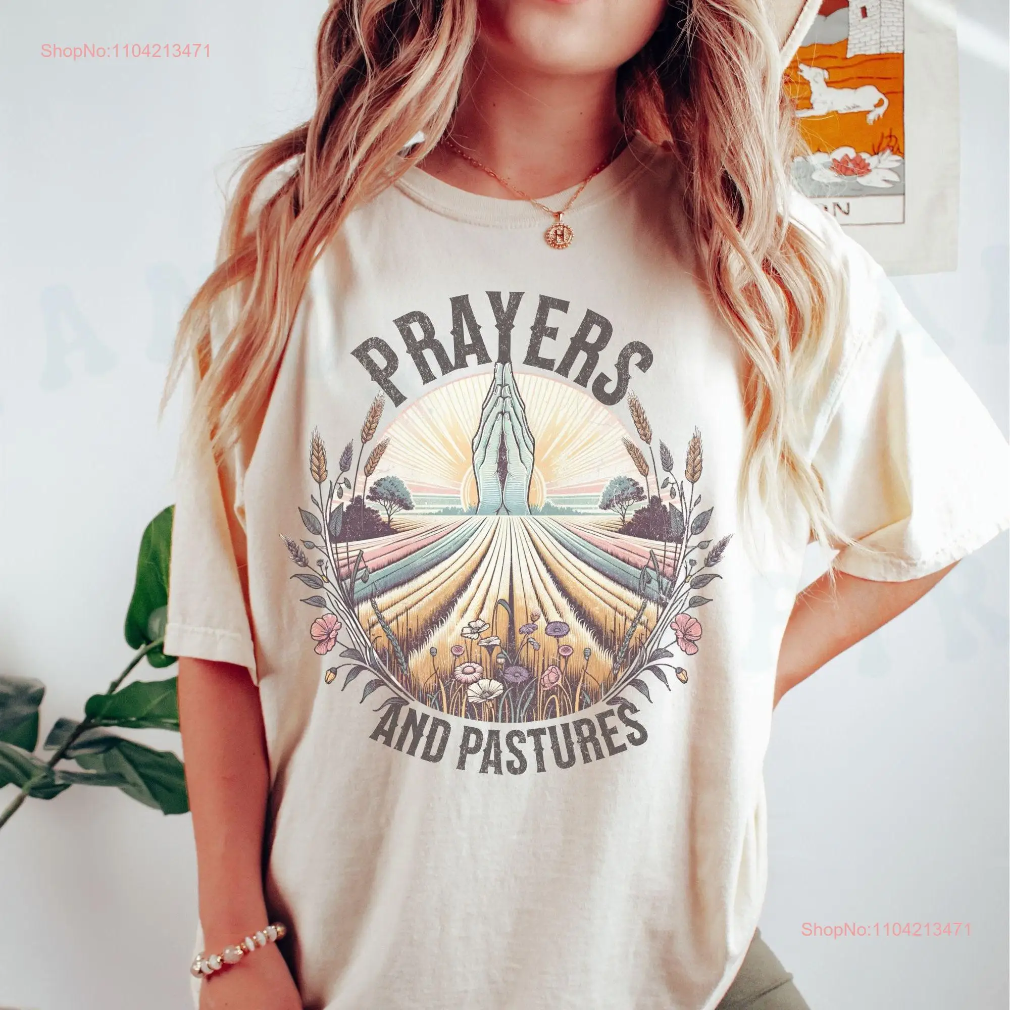 Farming Spiritual Outdoor T Shirt Women's Comfort Colors Agricultural Homestead Top Faith Based Wildflower Design Nature