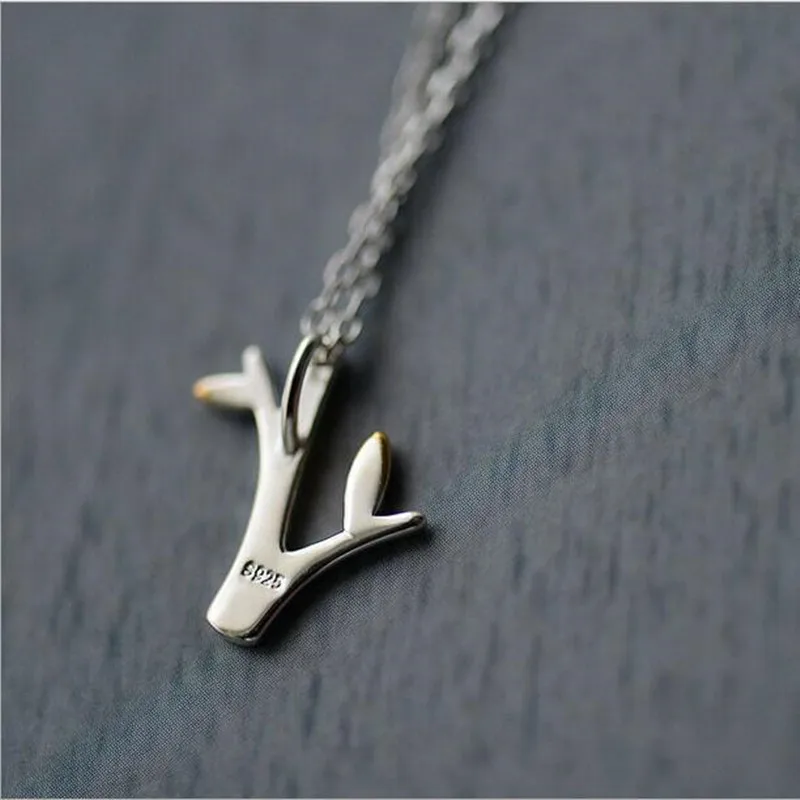 Handmade 925 Sterling Silver Fine anniversary Jewelry Necklace Tree Branches Gold Leaf Choker Statement Necklaces Stamped  XL048