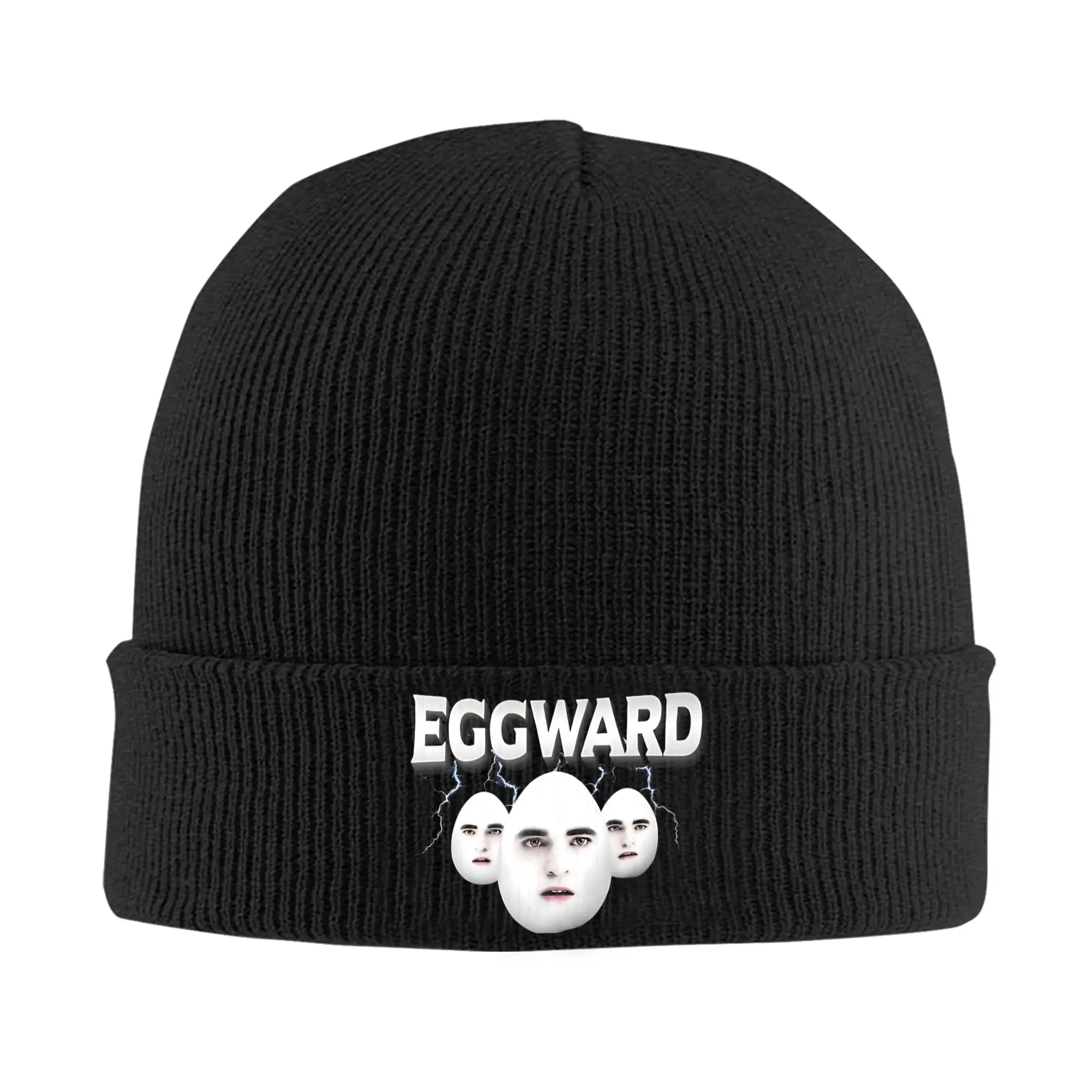 Eggward Silly Meme Parody Egg Edward Knit Cuff Beanie For Women Men  Warm Bonnet Hats