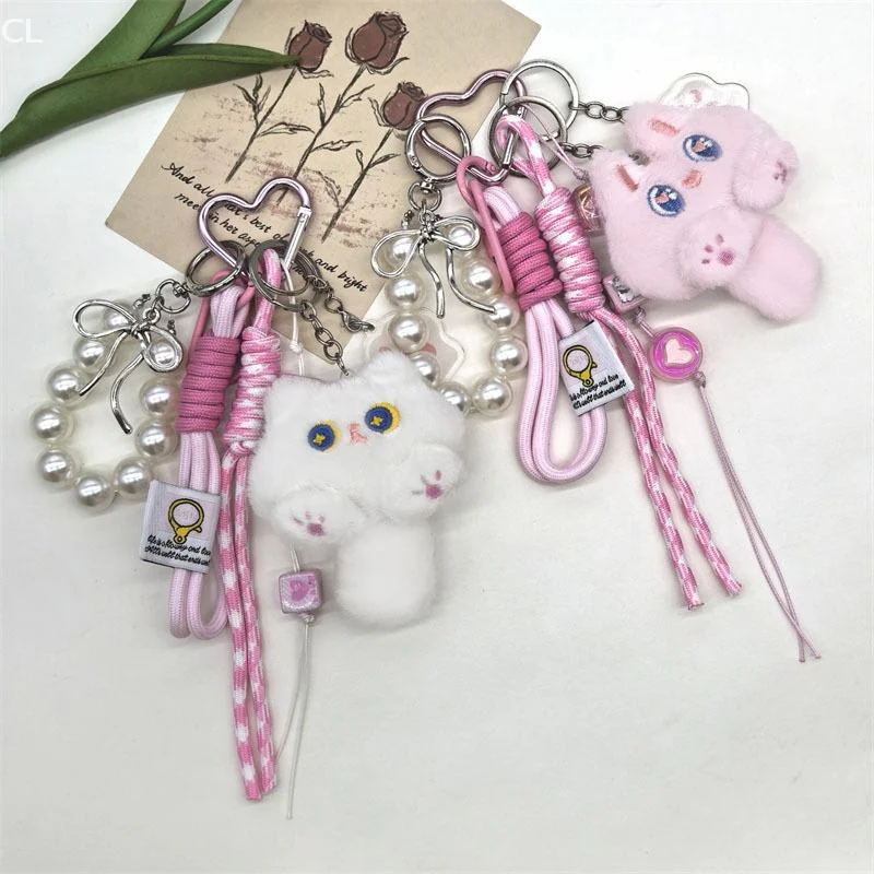

Cute Cartoon Cat Cotton Accessories, Plush Toy Bags, Keychains, Pendants, Creative Couple Schoolbags And Pendants
