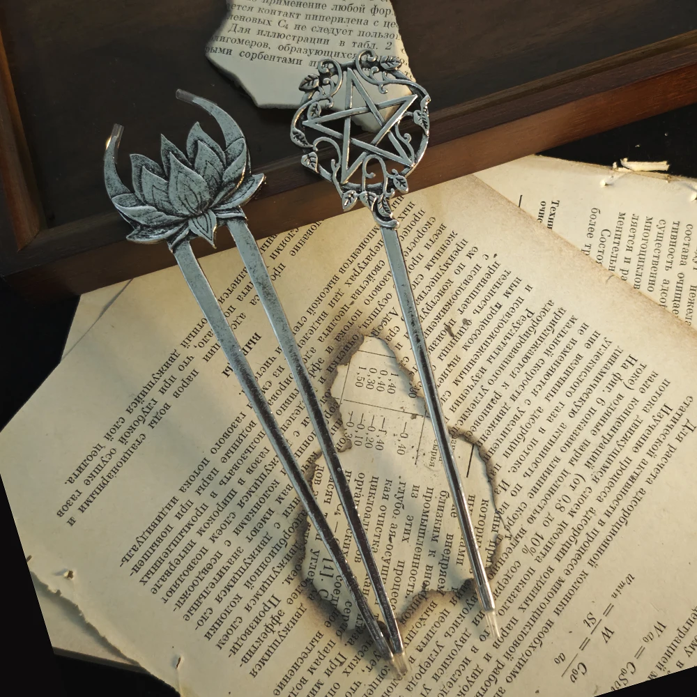 فاسق نمط المتخصصة شخصية مضلع ستار ليف على شكل لوحة الإناث دبوس الشعر الرجعية الراقية يشعر مأدبة موضة أغطية الرأس #5