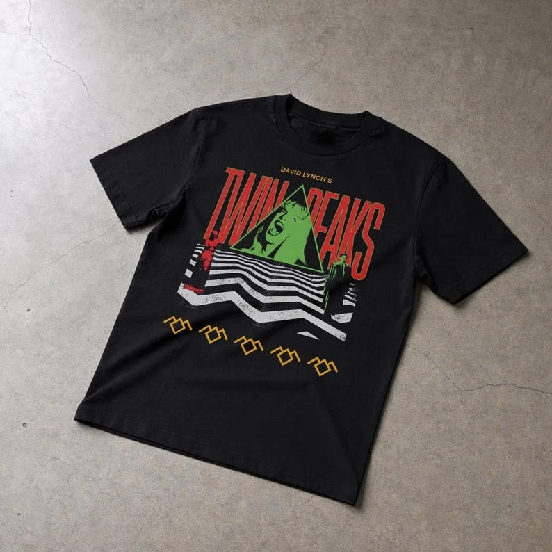 Twin Peaks T-Shirt Fire Walk With Me Laura Palmer Print Cotton T-shirt Retro Style Classic Graphic Men Women Summer Streetwear