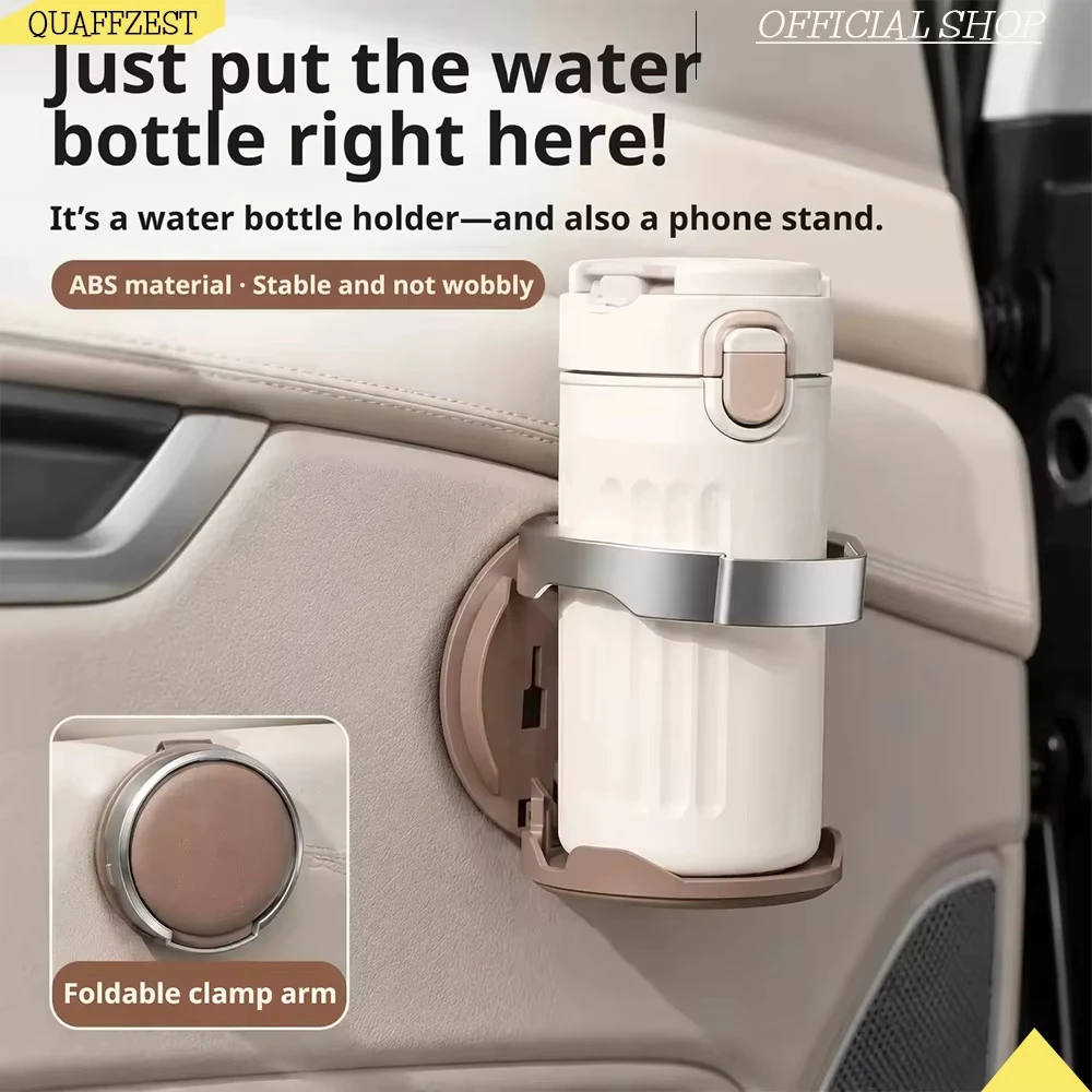Foldable Car Door Cup Holder Automotive Back Seat Cup Bottle Holder Organizer Space Saving For Car Interior Accessories