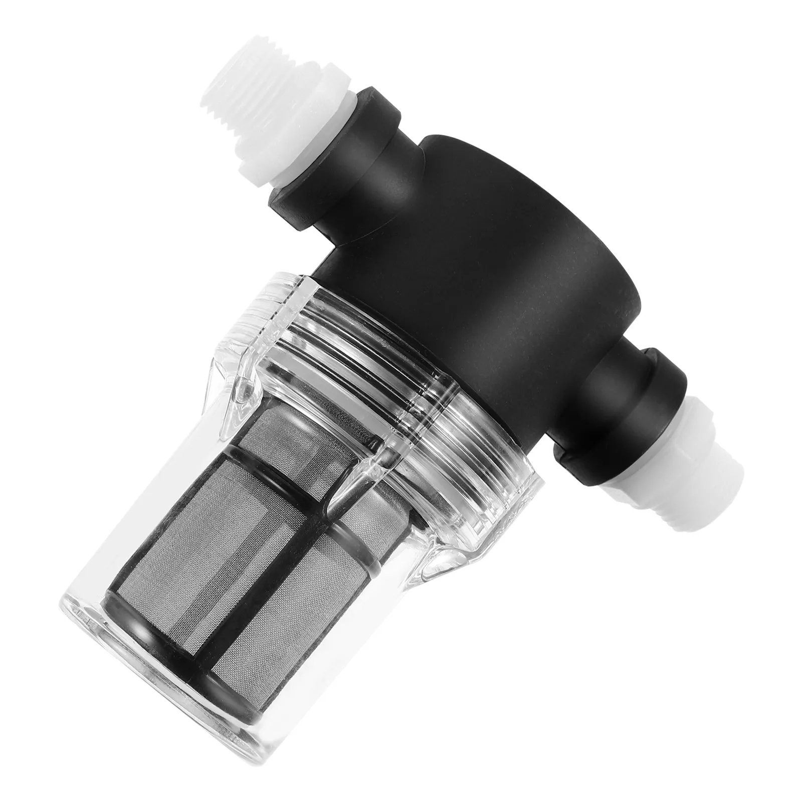 

Water Cleaner Pre-Filter Home Inline Pump Strainer 80 Mesh Screen Stainless Steel Filter Transparent Water Purifier Accessories