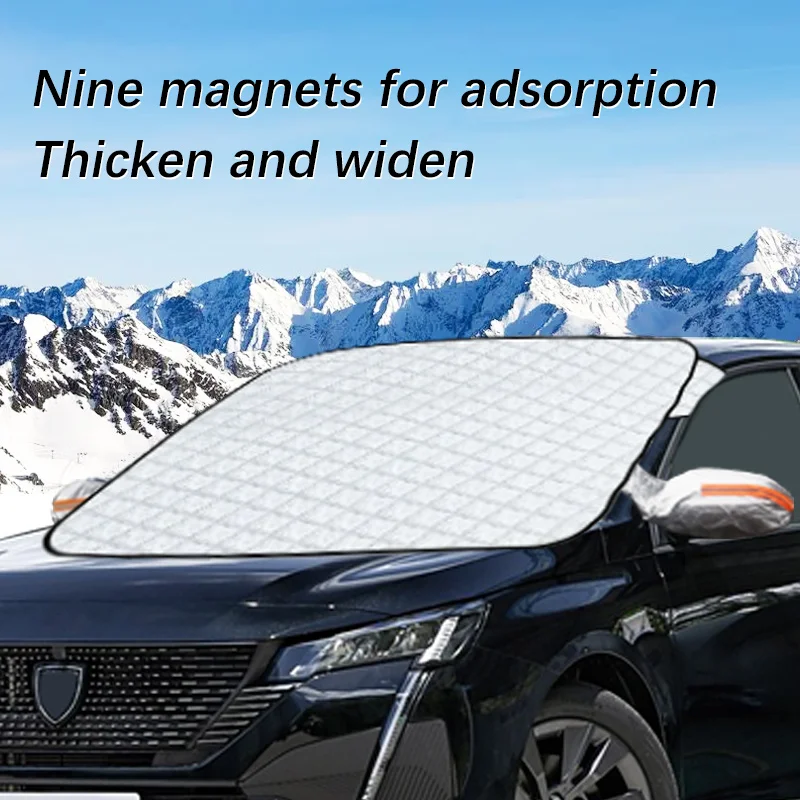 

Magnetic Car Windshield Snow Cover Winter Ice-Frost Guard Sun Shade Protector For Peugeot 408 2010-2024 Exterior Accessories