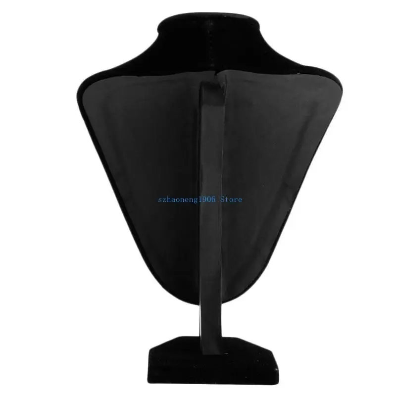 

85LF Black Necklace Bust Holder Bracelet Chain Storage Display Stand