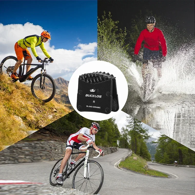 BUCKLOS Bike Hydraulic Brake Pads for H03A H03C D02S D03S Ceramic Bicycle Brakes Pads Heat Dissipation Road Mountain Bike Pad