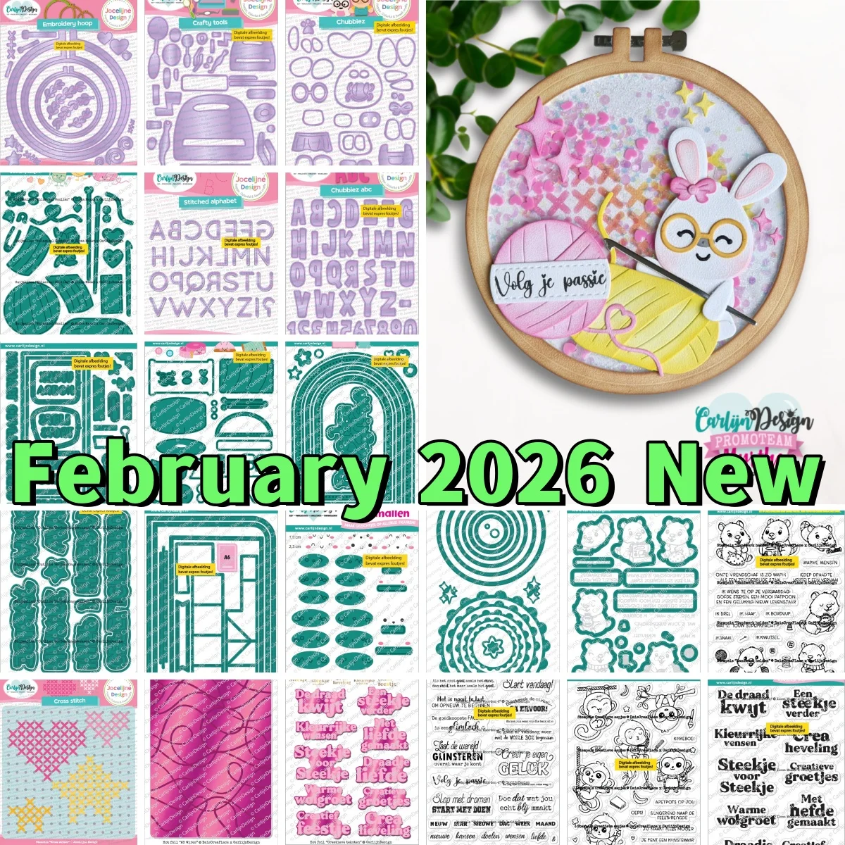 February 2026 New Wires Cross Stitch Hoop Woolies Tool Aapjes Metal Cutting Dies Clear Stamps Stencil Hot Foil For DIY Scrapbook