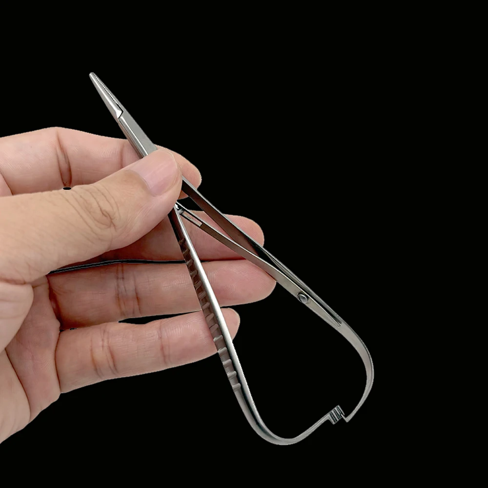 Kit de Herramientas de Ortodoncia con Soporte para Ligaduras Elásticas, Alicates Mathieu y Pinzas Hemostáticas de Punta Fina par