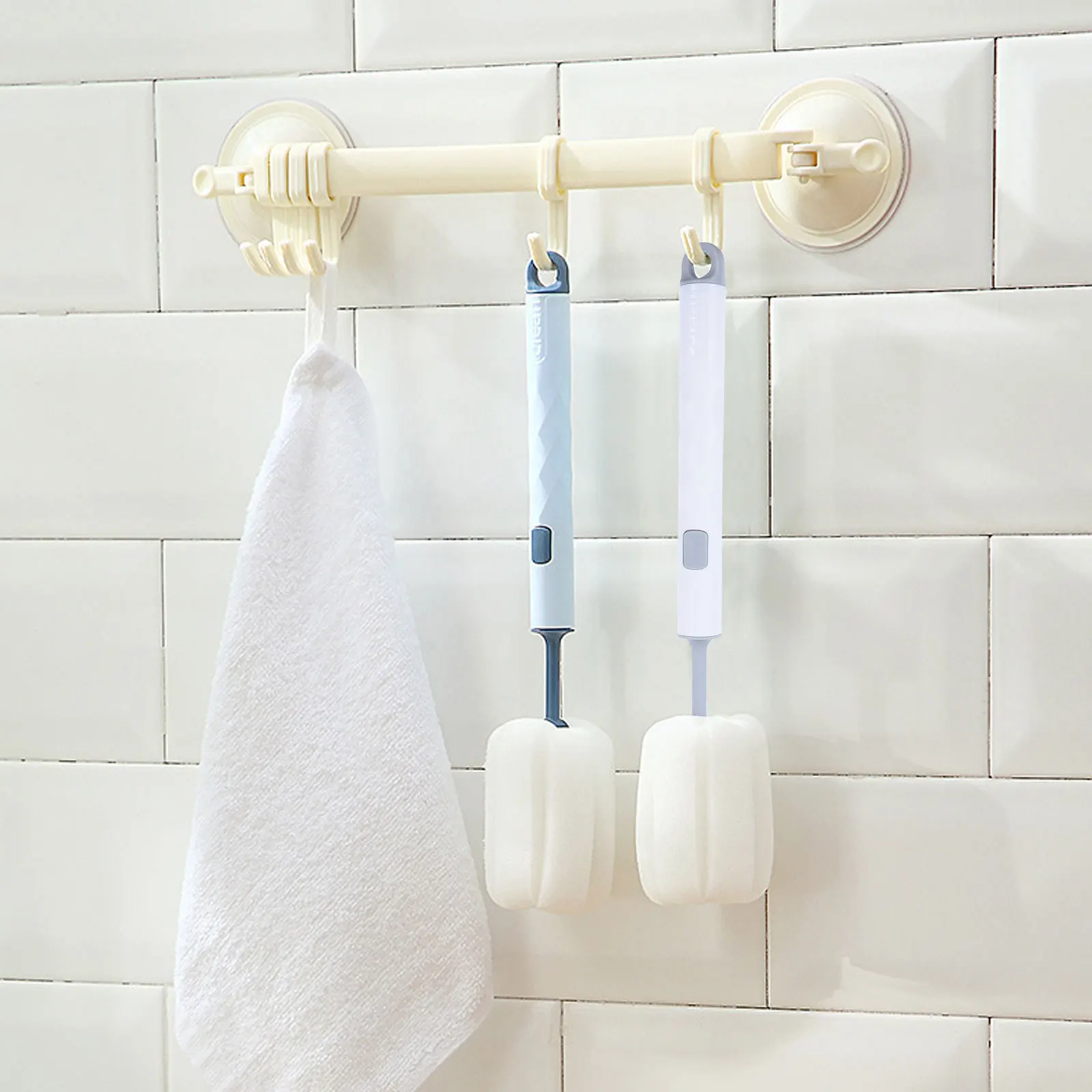 

2Pcs Bottle Cleaning Brush Long Handle Reusable Cup Scrubber for Cups Bottles Jars Multipurpose Washable Brush Set