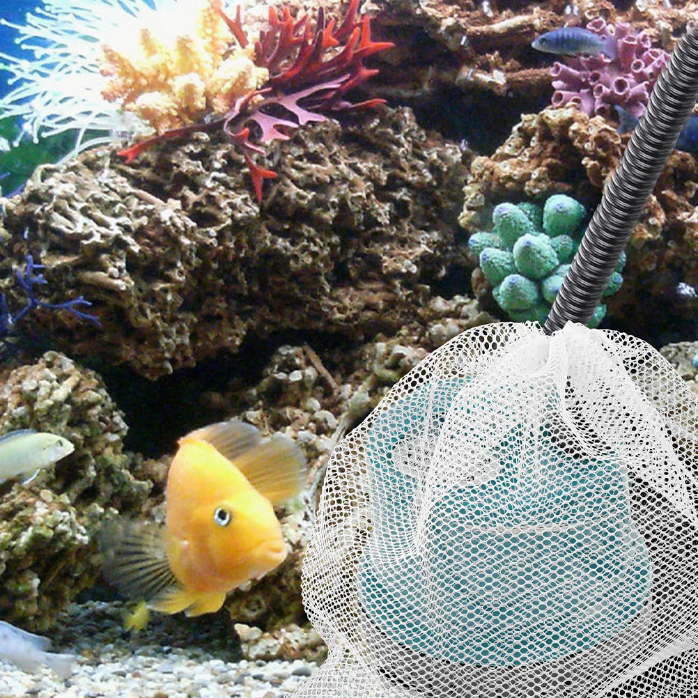 2 Piezas de Bolsa de Malla para Filtro de Bomba, Poliéster Resistente para Estanques, Peceras, Piscinas, Protección de Bomba con Cordón, Fácil de Limpiar