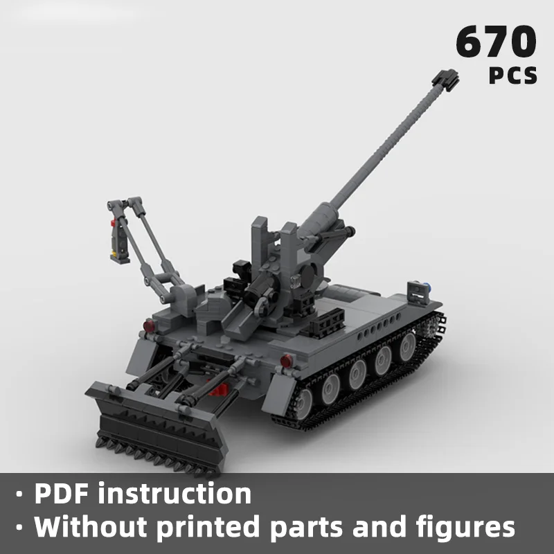 authentic 1:25 m107 m110 spg US anti aircraft self propelled gun bricks artillery tank armoured vehicle blocks military army war