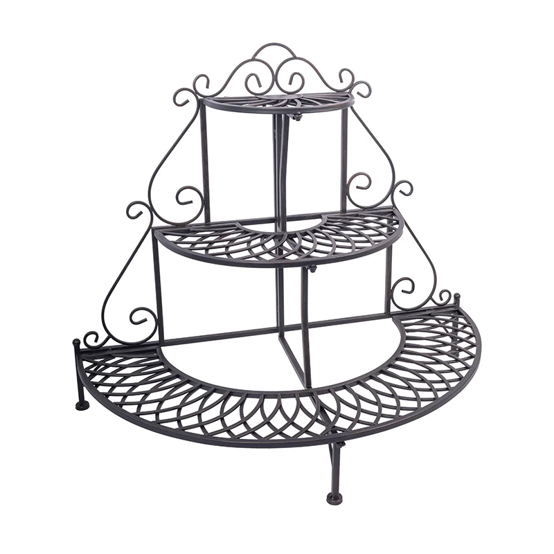 

Garden flower pot floor-to-ceiling outdoor courtyard balcony decorative wrought iron rack flower rack, gardening bonsai rack