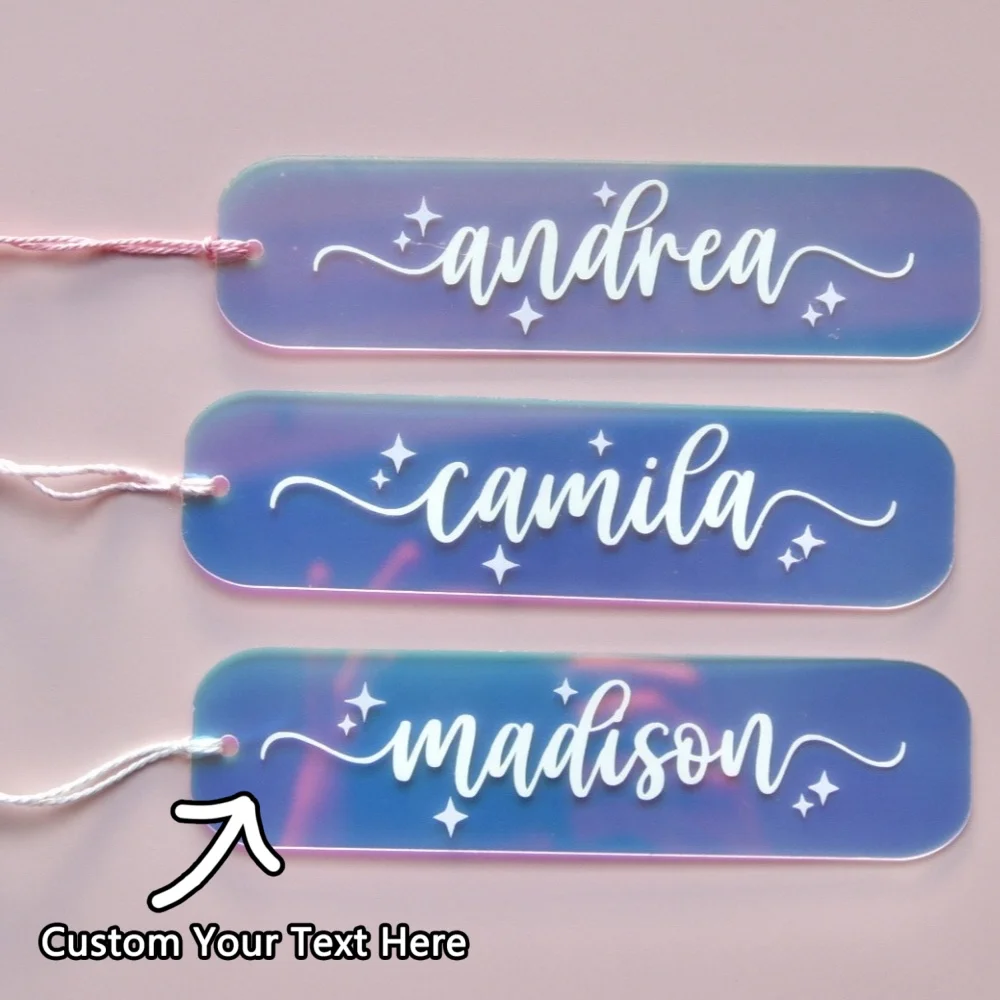 Customized personalized acrylic bookmarks, a gift specially designed for book lovers. Handmade bookmarks with tassels, a gift fo view 5