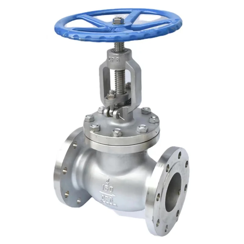 Flange manual de pressão de alta temperatura com válvula globo padrão americano de aço inoxidável 304 de 5 polegadas