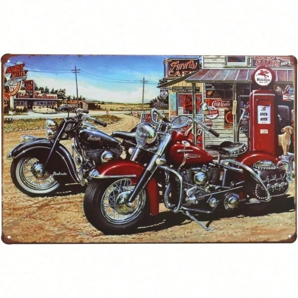 

Vintage Metal Tin Sign for Bar Cafe Garage Man Cave Wall Decor