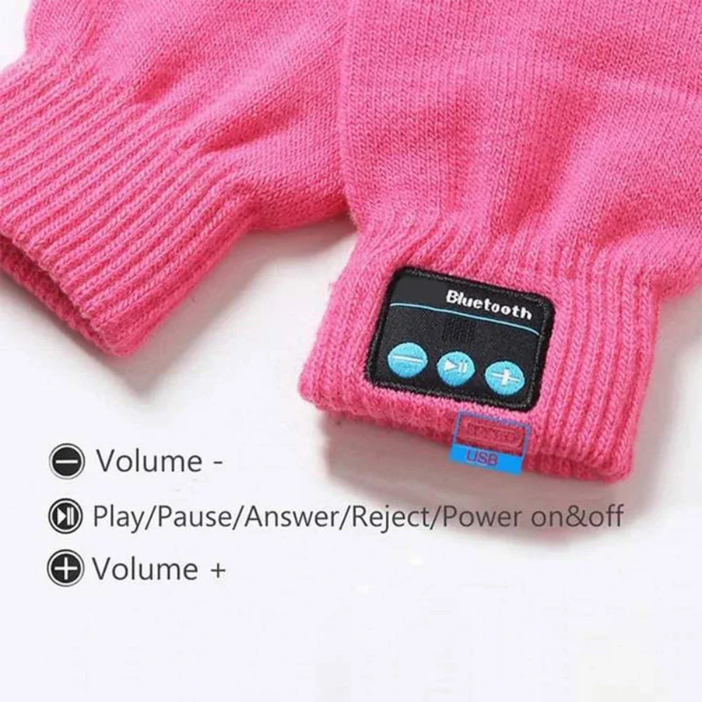 Winter warmth knitted gloves Touch wireless Bluetooth speaker gloves Outdoor sports intelligent gloves can answer phone calls