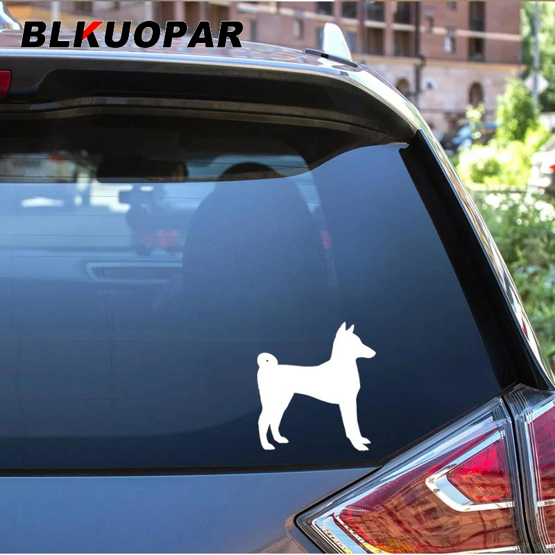 BLKUOPAR for Basenji Silhouette Car Stickers Creative Graphics Vinyl Material Bumper JDM Assessoires for All Types of Vehicles