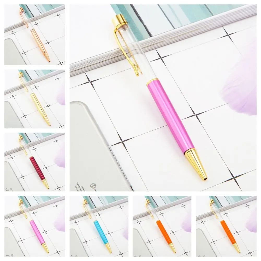 Quicksand DIY Empty Tube Ball Point Pen Self-filling Hollow Neutral Gel Pens 1mm Quick-Drying Signature Pen Stationery