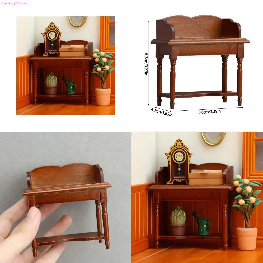 

D0JC 1/12 Шкала деревянных кукол Письменная стола миниатюрная мебель мебель Гостиная