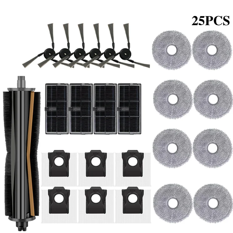 Für Mova P50 Pro Ultra, Mova P10 Pro Ultra Roboter Staubsauger Ersatzteile Hauptseite Pinsel Hepa-Filter Mopp Tuch Staubbeutel Zubehör